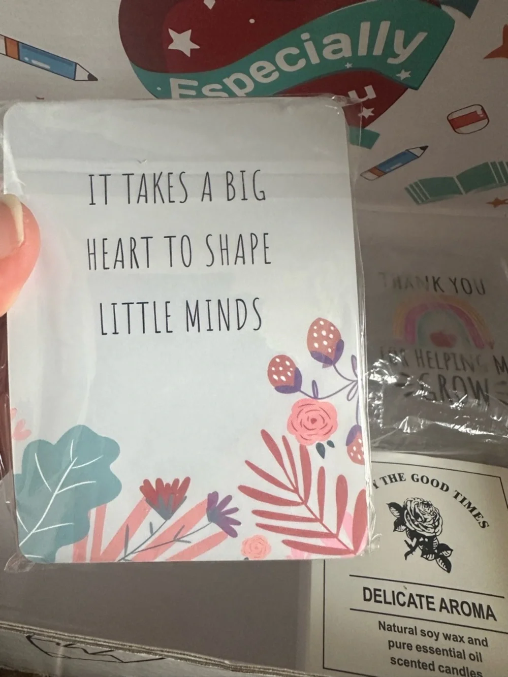 Teacher “Thank You For Helping Me Grow” Gift Set - 5 items